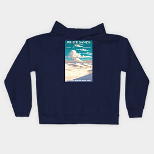 White Sands National Park Travel Poster Kids Hoodie